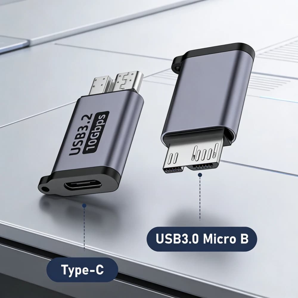USB C to Micro USB Extender Adapter 10Gbps USB A Female to USB 3.0 Type C Male Converter For Laptop External Hard Drive Disk HDD