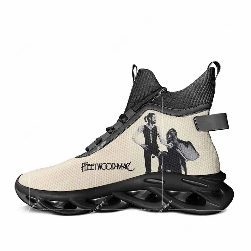 Sneakers alte Fleetwood Mac, scarpe casual da uomo e donna, scarpe da corsa, scarpe da ginnastica in mesh, scarpe personalizzate