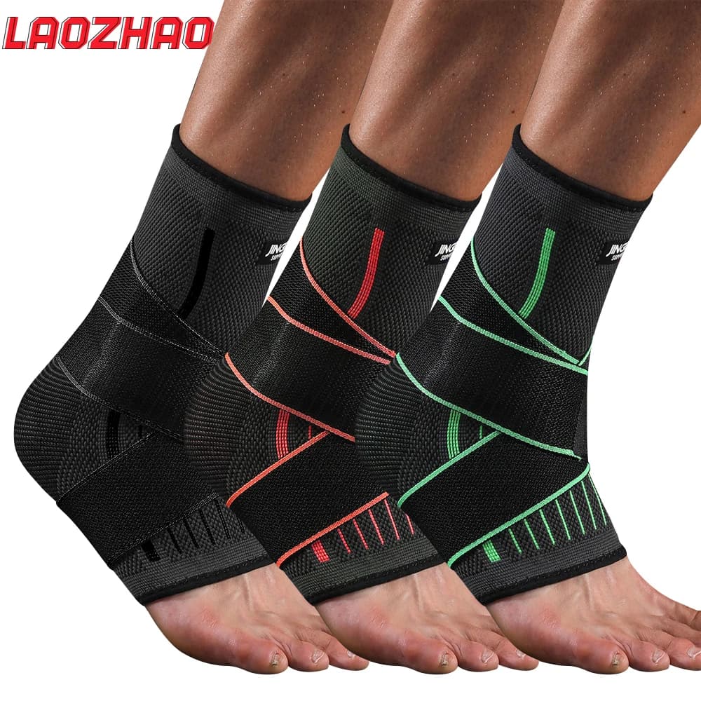 1 Paio di Calze di Supporto per Caviglia, Fascia Compressiva Traspirante con Fasciatura Regolabile, Stabilizzatore per Caviglia per Artrite e Palestra