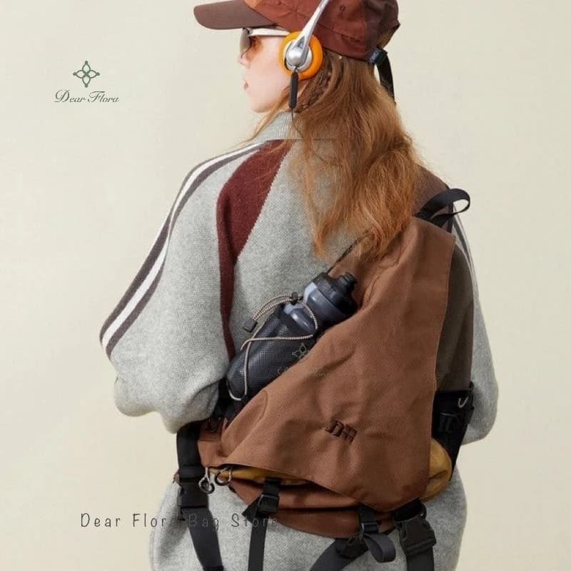 Nuova borsa a tracolla in nylon leggero portatile Y2k Zaino alla moda Borsa a tracolla da viaggio Zaino casual Sport all'aria aperta Zaini unisex