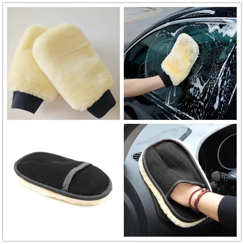 Microfiber Wool Soft Auto Car Washing Glove Cleaning Car Cleaning gloves Mitt Motorcycle Washer Care Car paint Wash care tools