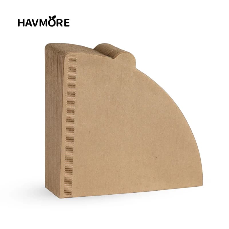 Havmore Wood Pulp 02 Cone Filter Pour Over 2-4 Cups Natural Drip Coffee Paper Filters Accessories
