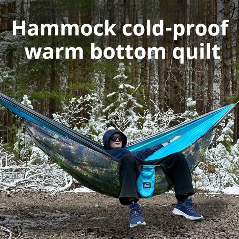 Cold-proof portable hammock, comfortable and light, sleeping bags for large areas, multifunctional field sleeping equipment