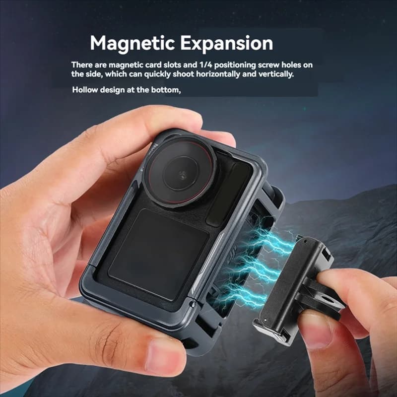 T82C Sale Calda-Per DJI Action 5 Pro Action 4 Action 3 Gabbia Protective cage Camera cage Quick release magnetic connector