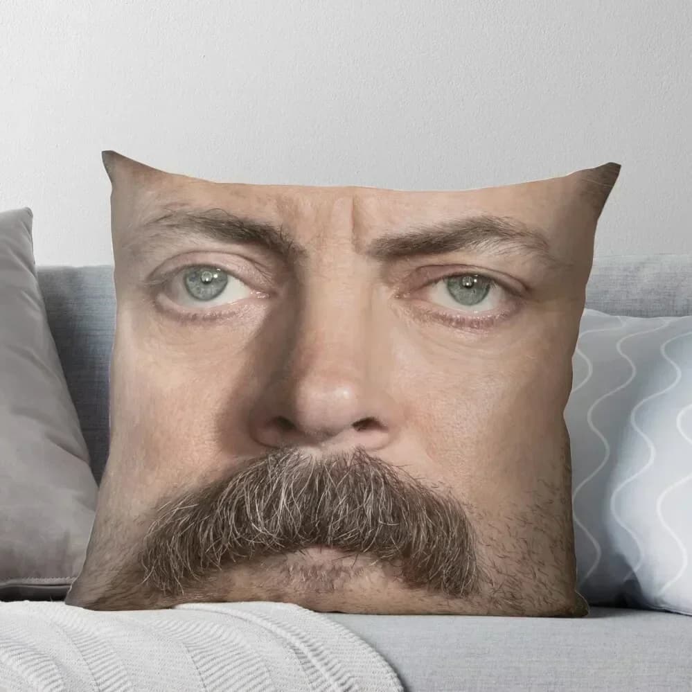 Ron Swanson / Nick Offerman Cuscino decorativo per il viso Cuscini decorativi per divano di lusso Cuscino per cuscini ornamentali