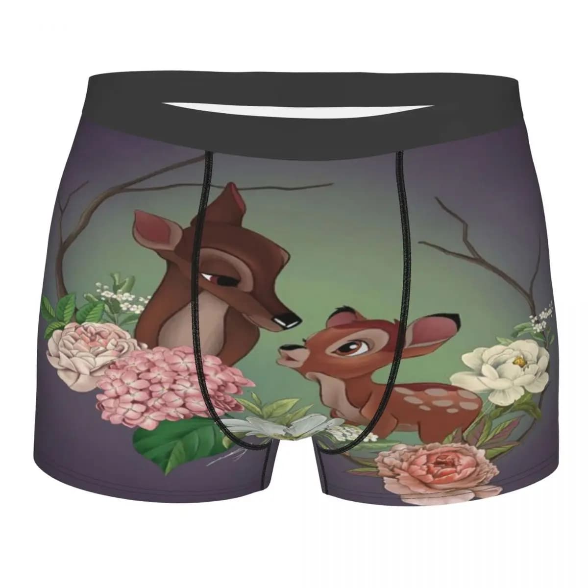 Boxer personalizzati con cartoni animati di Bambi, slip da uomo, biancheria intima alla moda