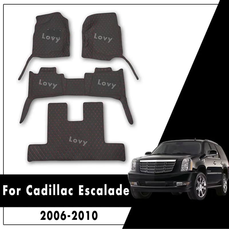 Car mats for Cadillac Escalade 2010 2009 2008 2007 2006 (7 seats) Dash carpets accessories for automatic Styling covers foot pedals
