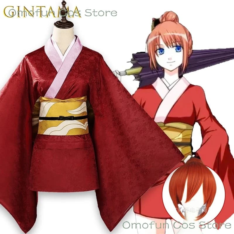 Costume di Halloween Gintama Cos Kagura Yoshiwara Abbigliamento casual Cosplay Anime 2D Completo da donna Set per i fan Halloween Fashion N