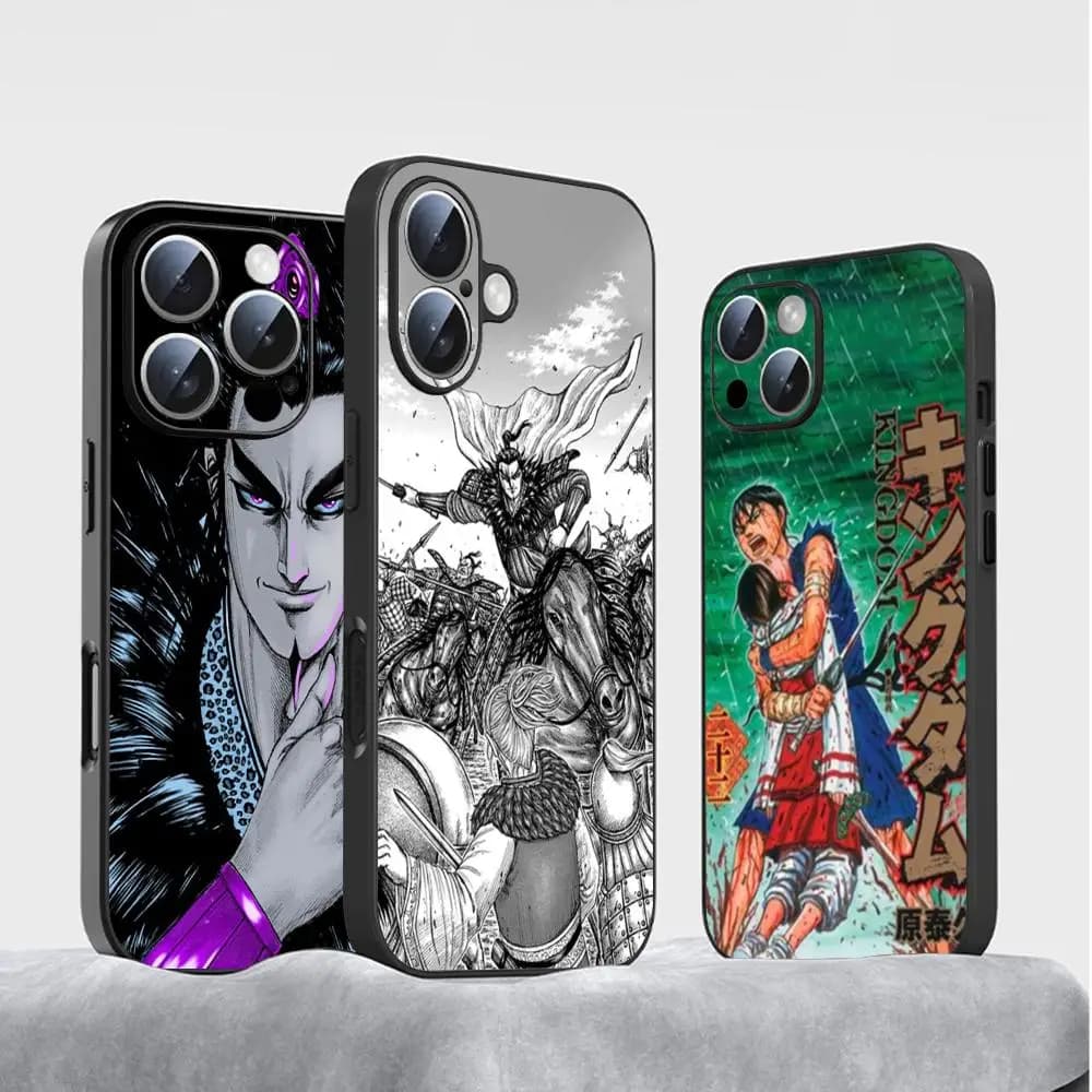 Kingdom manga kanki Yasuhisa Hara Phone Case For iPhone 17 16 e 15 14 13 12 Plus Mini Pro Max Soft black Shockproof Cover