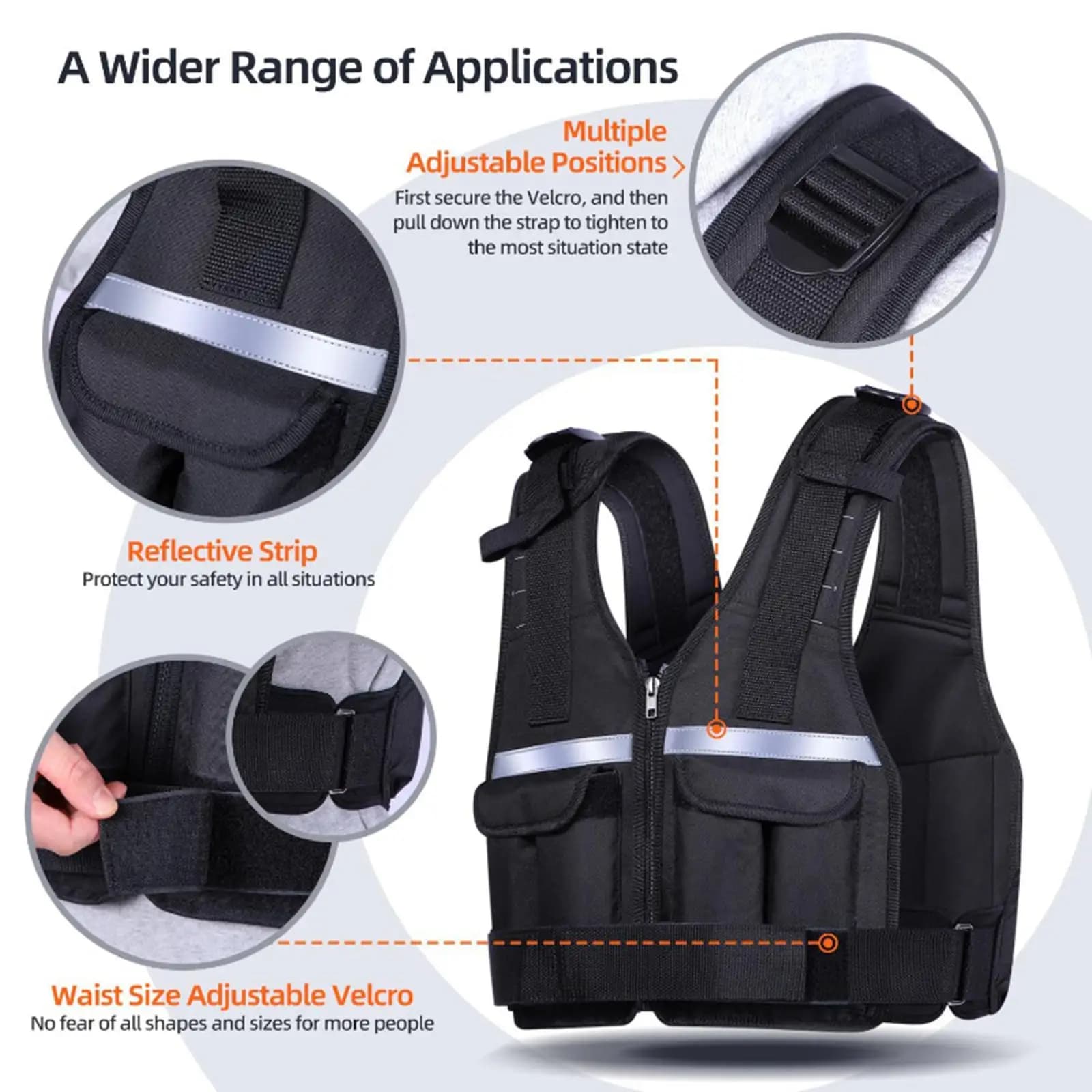 Exercise Weighted Vest Adjustable Weight Plate Vest for Calisthenics Load Training Home Workout Fitness Accessory