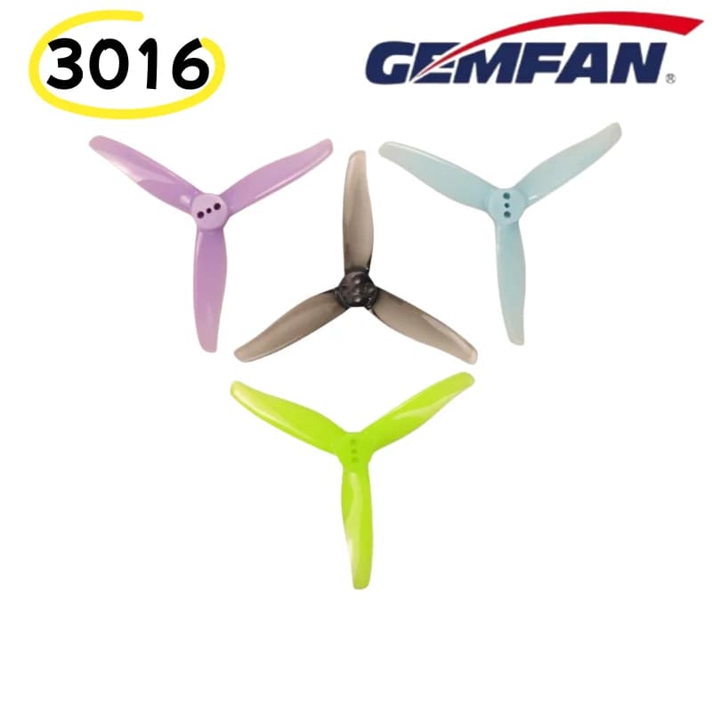 4 pz/2 paia Elica Gemfan 3016 da 3 pollici a 3 pale in PC CW/CCW - 3 fori con albero da 1,5 mm per Droni FPV da Corsa Mini Quadricotteri Fai da Te