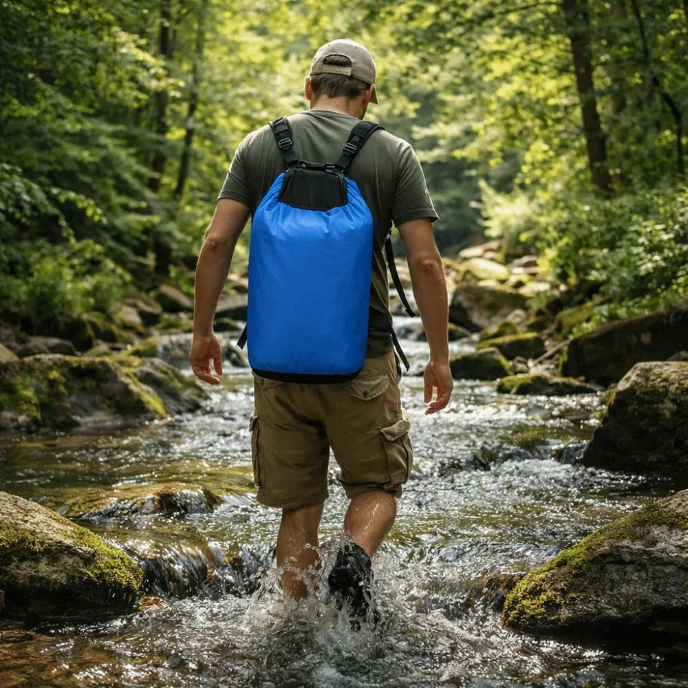 15/20 L Drifting Bag Waterproof Large-Capacity Waterproof Storage Bag Foldable Portable Swimming Bucket Bag Swimming Pool