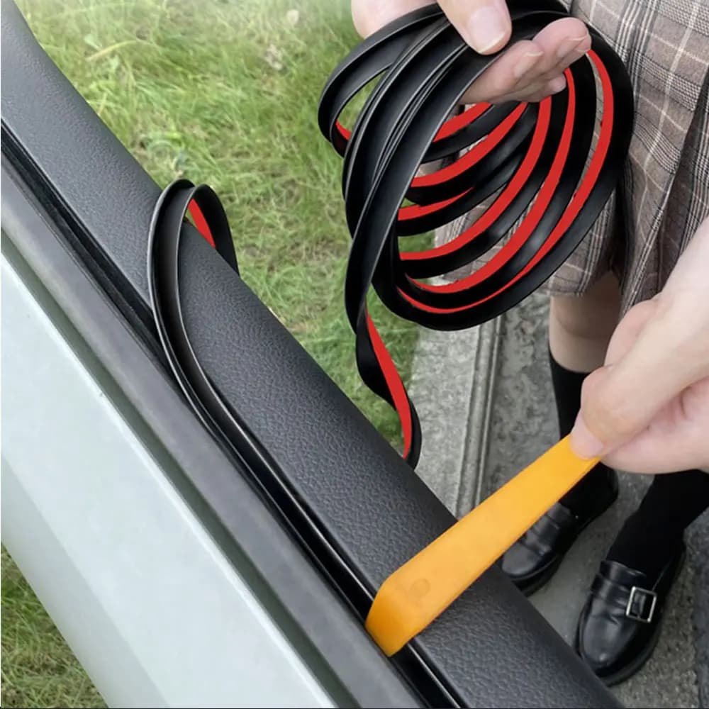 Striscia di tenuta per finestrino dell'auto Strisce di tenuta per porte laterali a forma di V Riempitore in gomma per auto Isolamento acustico Guarnizione Sigillante Accessori per utensili