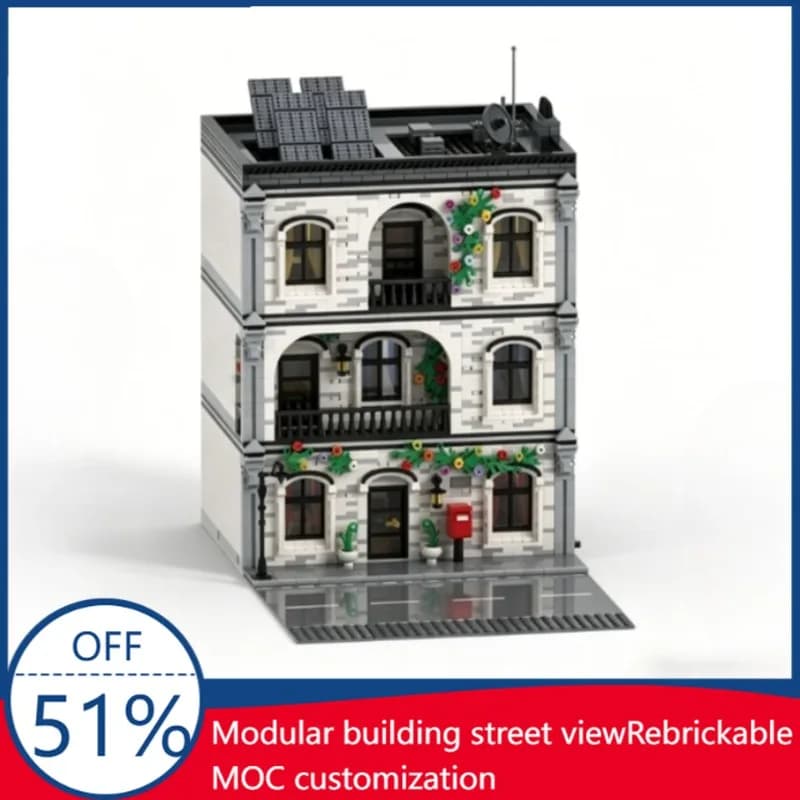 5364PCS Home Sweet Home Modular Townhouse Building Blocks Model Custom Creative Puzzle Assembly Educational Toy Halloween Gift