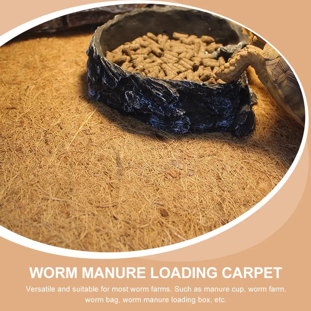 Coperta in Fibra di Juta per Verme, Calda e Sicura per Allevamenti di Verme, Contenitori per Compost, Scatole per Letame, Terrari per Rettili, Tappetino Imbottito