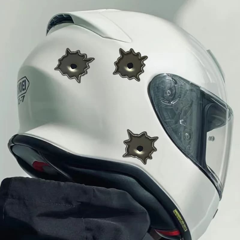 Set di Adesivi Effetto Ruggine con Fori da Proiettile, Decalcomanie in Vinile Impermeabili per Lunotto Auto, Casco Moto e Decorazione Serbatoio Carburante