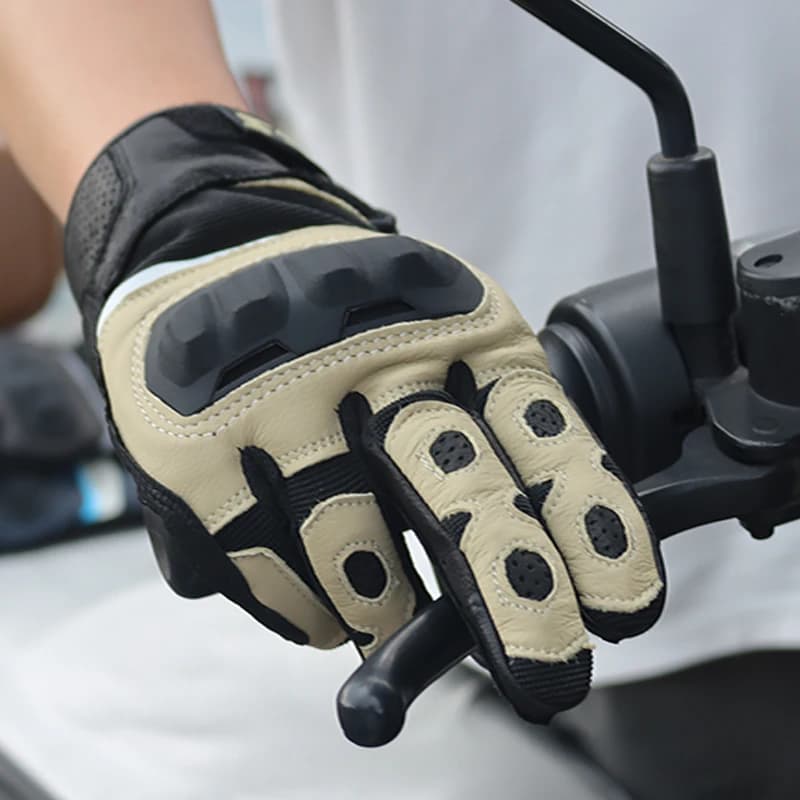 2027 Rallye GS Leather Gloves For BMW Motorrad Motorcycle Summer Gloves Men's Touch Screen Motorbike Gloves Breathable
