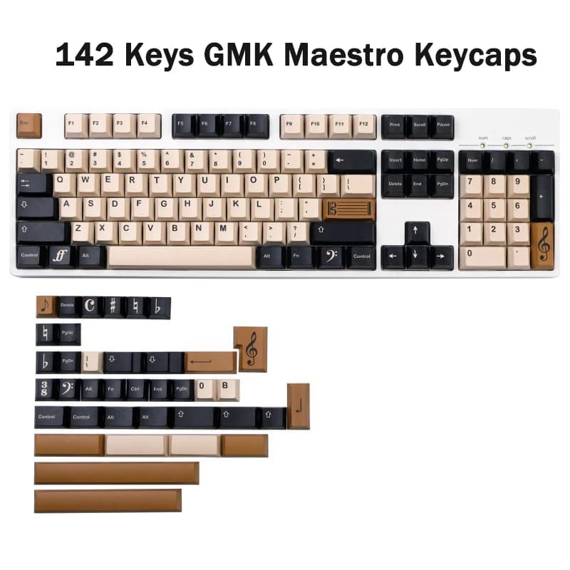 142 tasti GMK Maestro Keycaps Cherry Profile PBT Dye sublimazione tastiera meccanica Keycap per interruttore MX 61/64/68/75/84/87/98