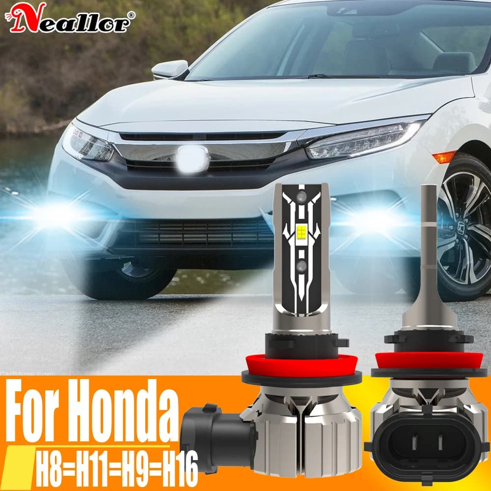 2x H11 H8 Led fendinebbia faro Canbus H16 H9 auto lampadina diodo guida lampada da corsa 12v 55w per Honda Civic Crv Fit Accord Jazz