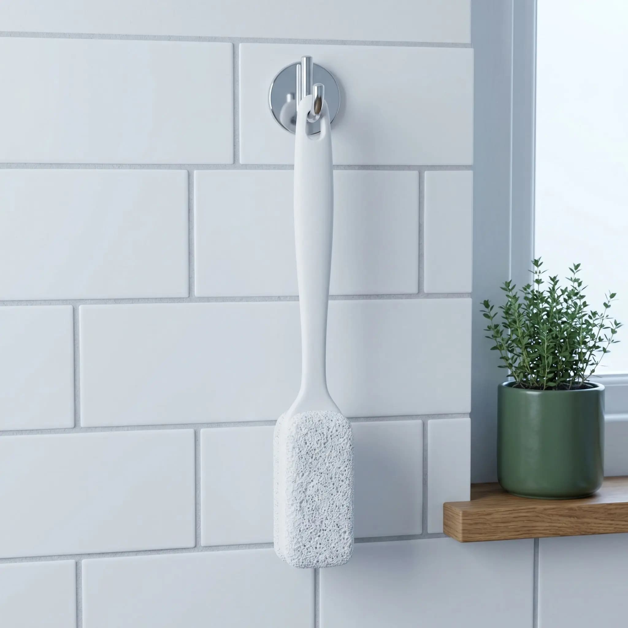 1Set Bathroom Cleaning Brush Large Head Sturdy Ergonomic Design Lightweight Toilet Brush Bathtub Scrub Floor Tile Wall Cleaning