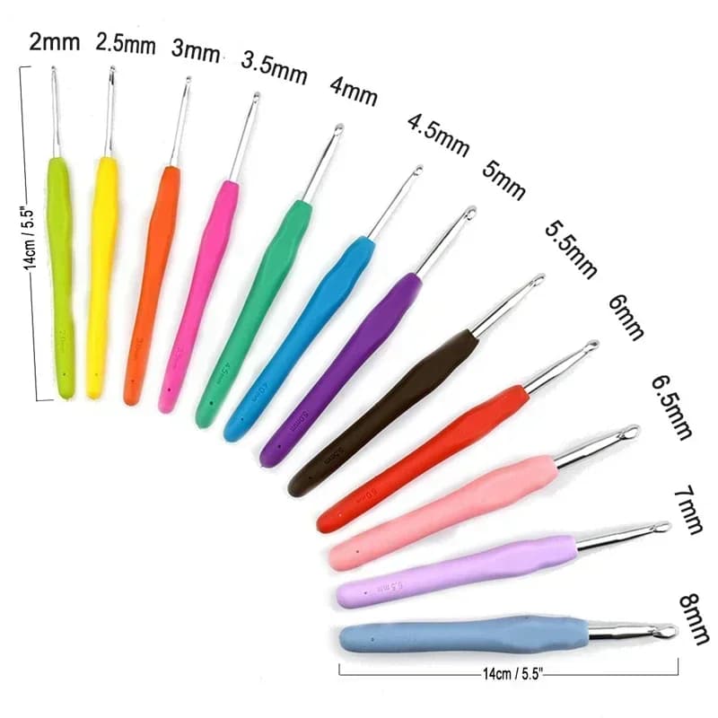 1 pz 2.0-10.0mm manico in silicone uncinetti aghi filato a maglia strumenti per cucire uncinetto ferri da maglia tessuto artigianale lavoro a maglia