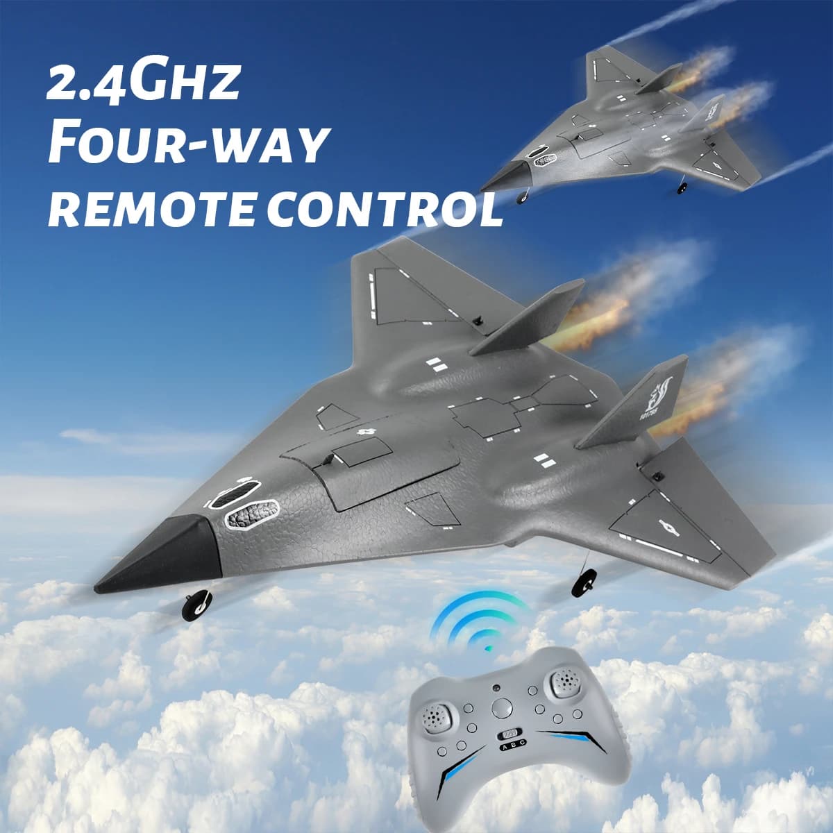SR72 RC Aereo Nascosto Culvert Aereo 2.4G 4CH FX9672 Future Fighter Doppi Motori Potenti RTF Aerei Giocattoli