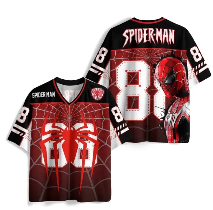 Ultima Maglietta Sportiva Casual a Maniche Corte con Stampa 3D del Totem di Spider-Man per Adulti e Bambini, Stile Marvel Dark