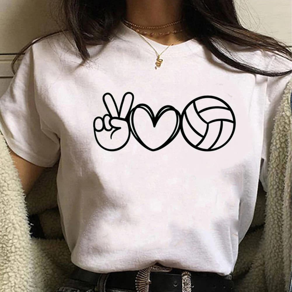 Volleyball Tee Woman Funny Manga comic t-shirt girl clothing funny