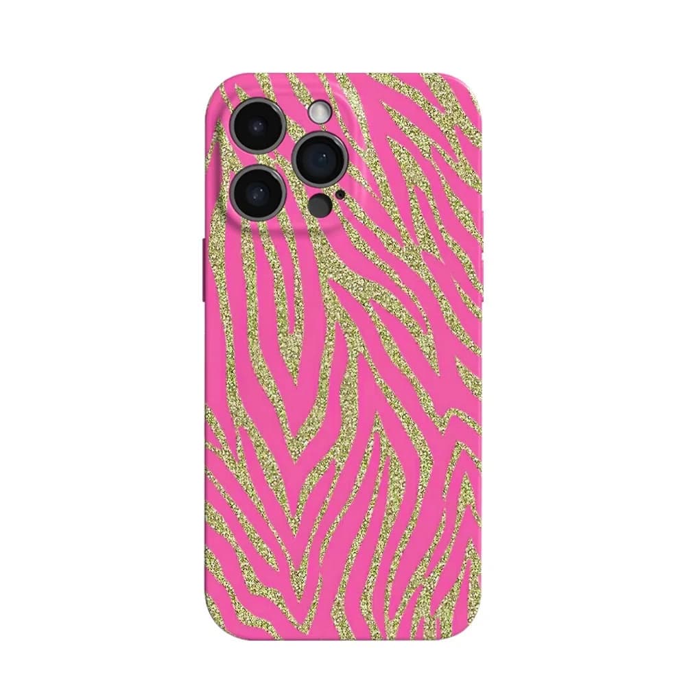 Ins Brillante Rosso Stampa Leopardo Cassa Del Telefono per IPhone 16 15 14 13 Pro Max 12 11 Pro Della Copertura Posteriore X XS MAX XR 7 8 PLUS SE 2020 Funda