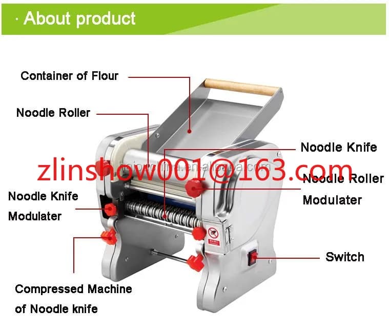 Macchina per pasta elettrica per noodle in acciaio inossidabile RSS-180C