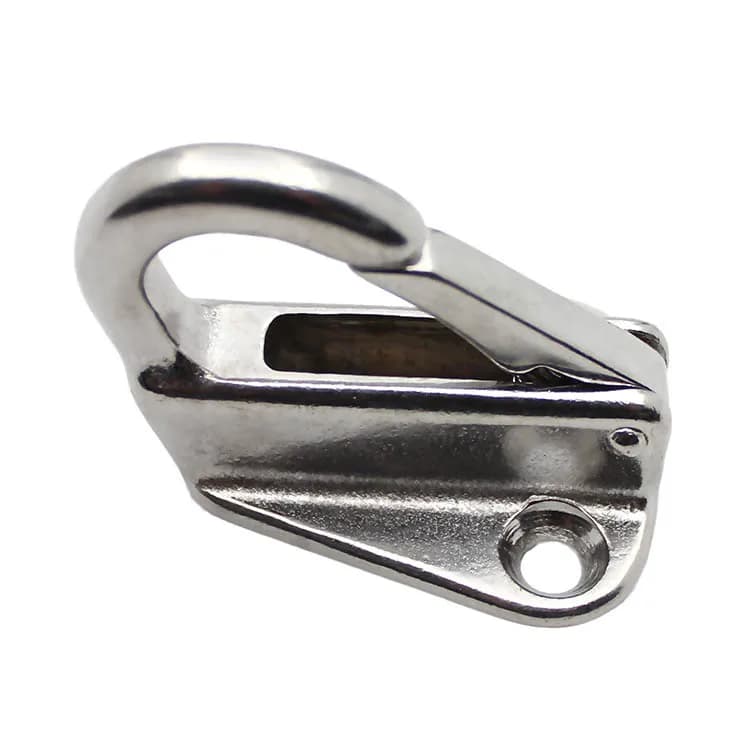 2/1PCS Gancio bloccato a molla in acciaio Molla per barca marina A scatto per fissare la corda Gancio per piegare Accessori hardware per barche