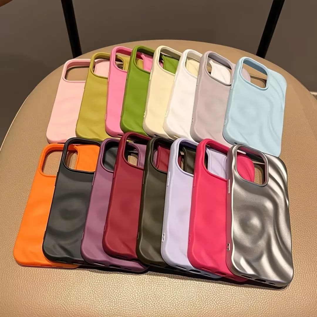Luxury 3D Irregular Wave Grain Case Compatible for IPhone 16 13 11 15 12 14 Pro Max XR 7Plus X XS Max 7 8 6 6s Plus SE 2020 Case