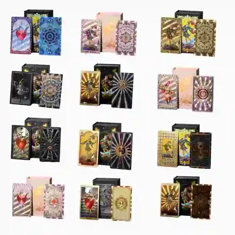 Gold Foil Tarot Cards Classic New Hot‑Stamping Collectible Version Waterproof PVC Divination Cards for Beginner Collection Gift