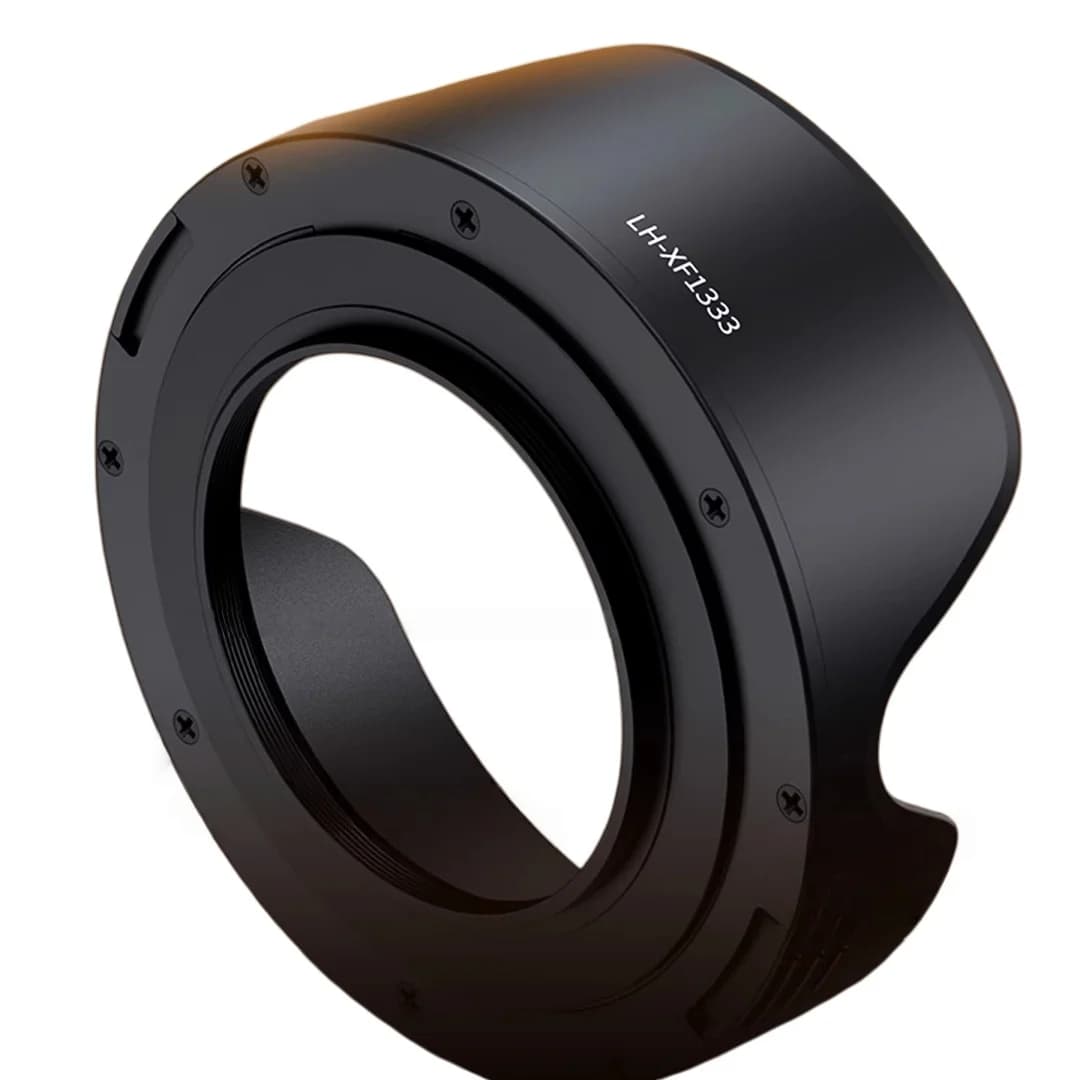 Camera Lens Hood Light Shield Shading Cover with Metal Adapter Ring for Fujifilm Fuji XC 13-33mm F3.5-6.3 OIS Lens Matte Finish