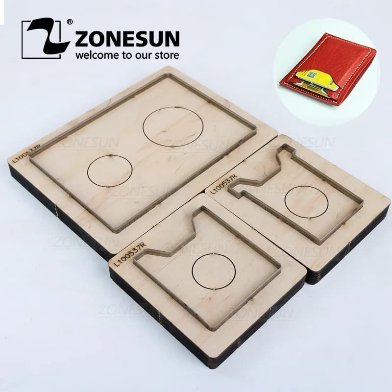 ZONESUN Portafoglio tascabile sottile Fustelle con lama in acciaio giapponese/Strumento per punzonatura della pelle/Strumento per punture in pelle artigianale