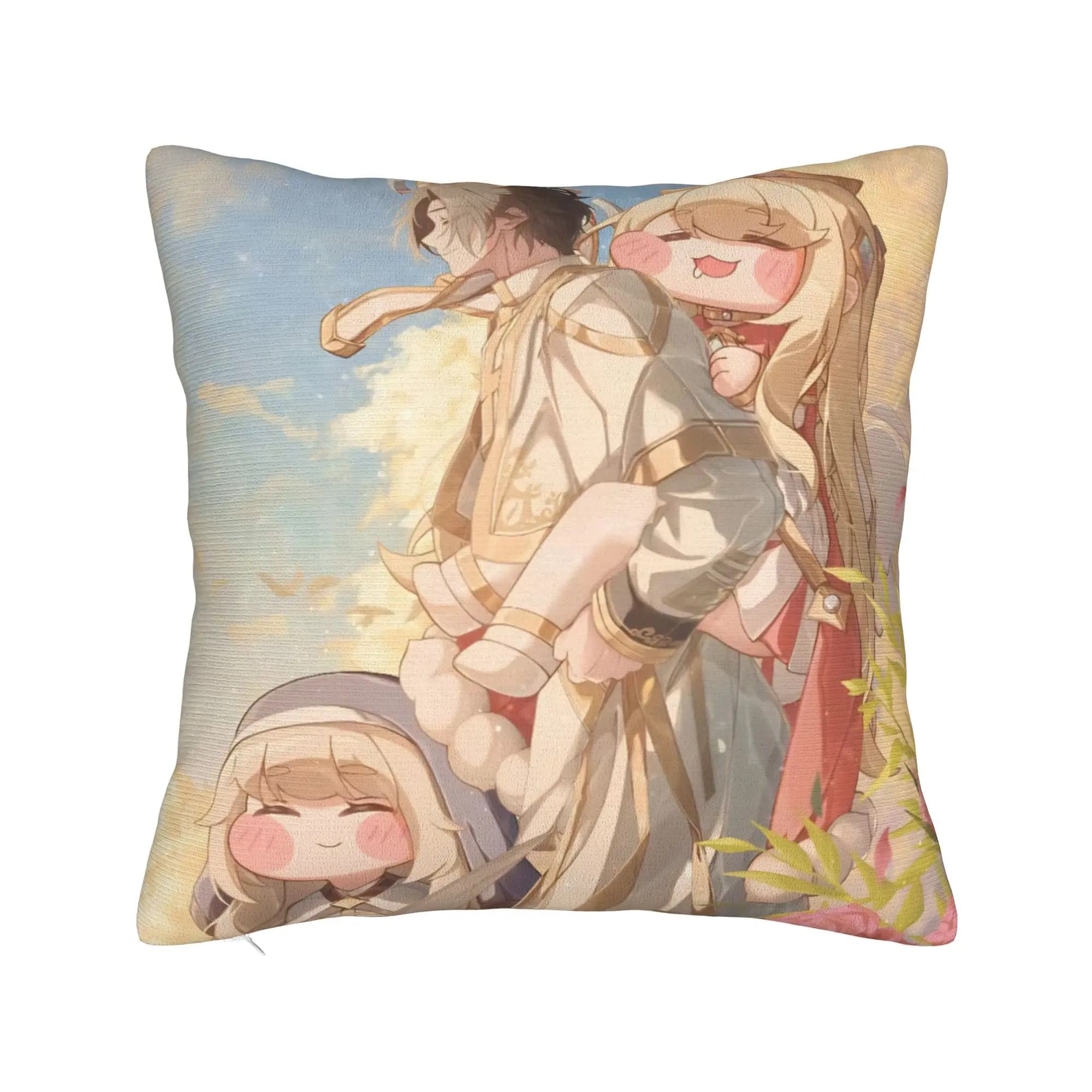 Fodere per cuscini decorative Trickcal C-Chibi Go Games Merchandise Fodere per cuscini con cerniera multi-misura
