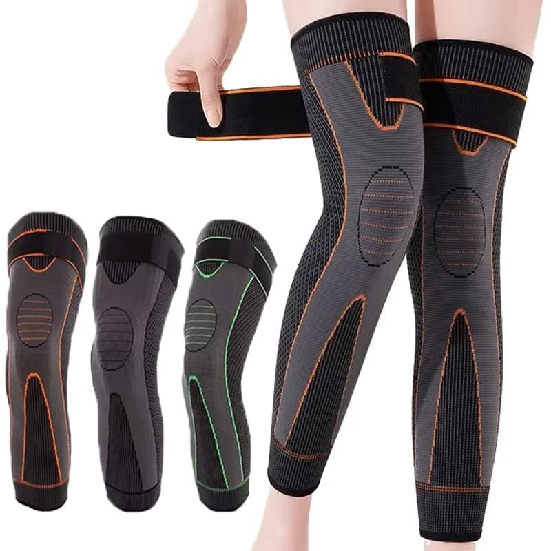 2Pcs Compression Knee Pads Support Lengthen Stripe Sport Sleeve Arthritis Joint Pain Protector Elastic Kneepad Brace