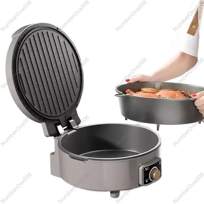Electric pan for Pancake Deep 30CM, Double Sided Cooking Machine for Frying and Cooking
