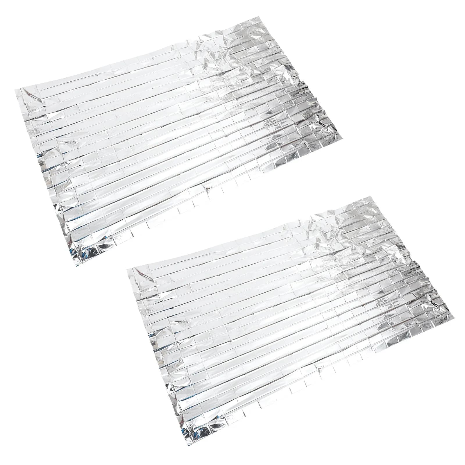 2 Pezzi Coperta di Sopravvivenza 210x130cm, Termica di Emergenza Riflettente, per Primo Soccorso, Campeggio, Escursionismo ed Esplorazione