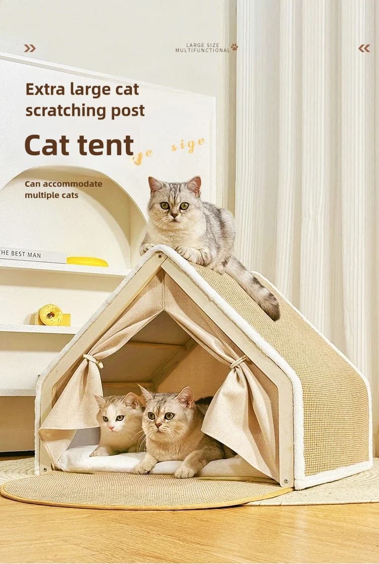 Nido for cats Villa for hot cats winter Cat house shell bag semi-clothed water scarf for cats do not fall waste sisal cat te