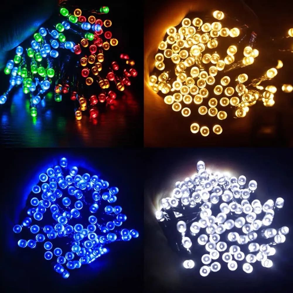 Luci Solari da Esterno, Ghirlanda di Luci Fatate a LED, Luci a Stringa Solari con 8 Modalità per Decorazioni da Giardino, Matrimoni e Compleanni
