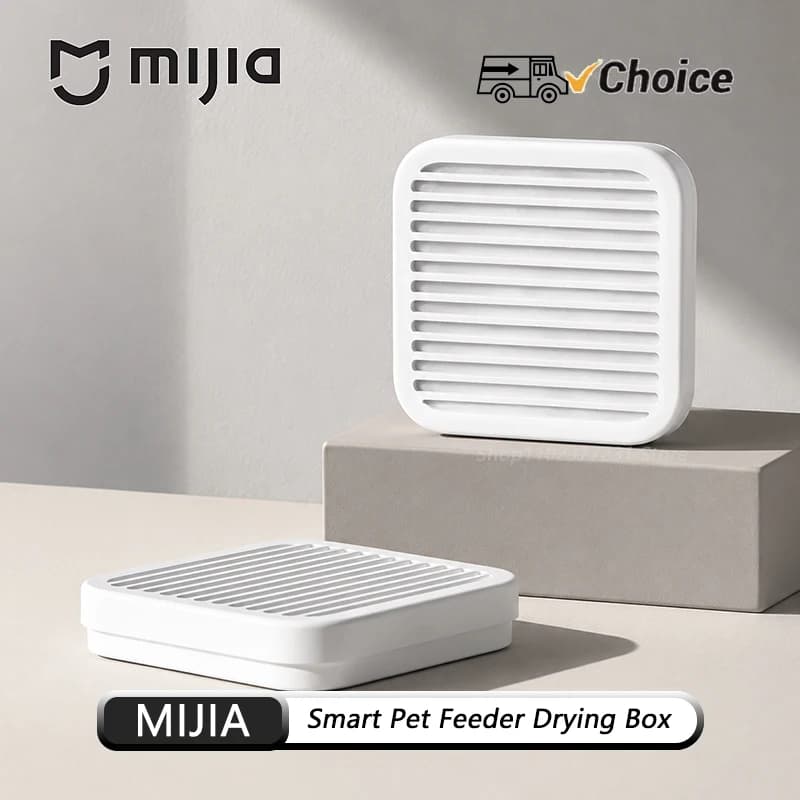 Original MIJIA Pet Feeder 2 Drying Box Moistureproof Freshness Locking Dehumidifying Desiccant For Pet Food Work For Mihome App