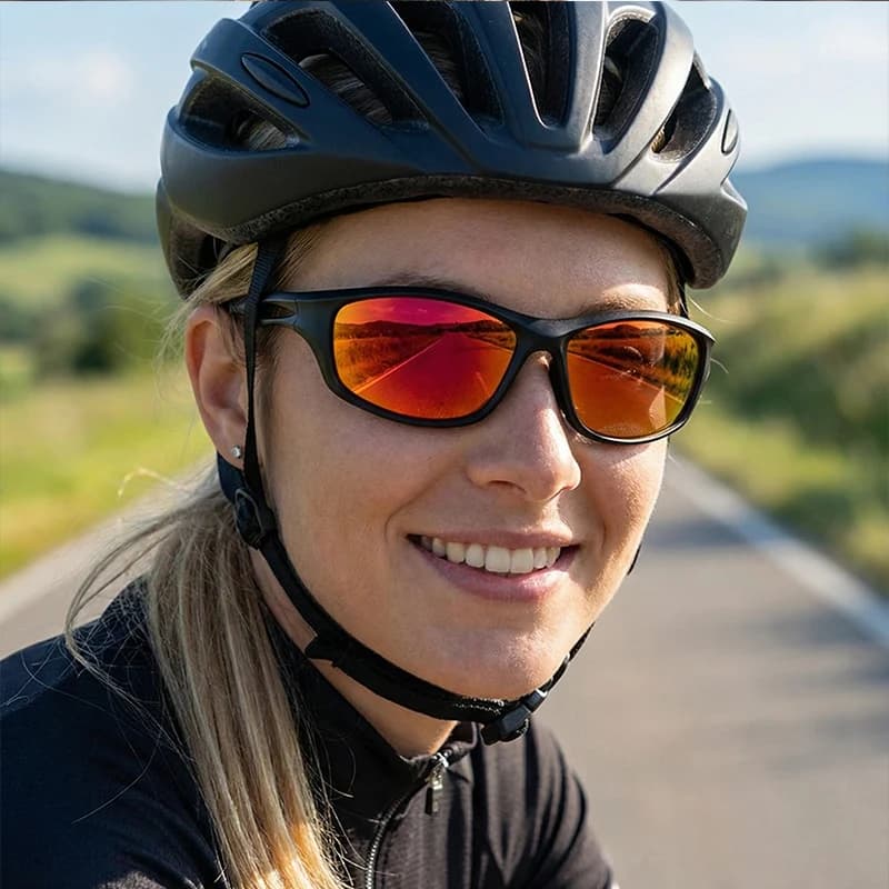 Occhiali da sole sportivi da ciclismo per donna Occhiali da alpinismo e sci all'aperto Occhiali da sole polarizzati anti-uv Y2k per uomo 3245