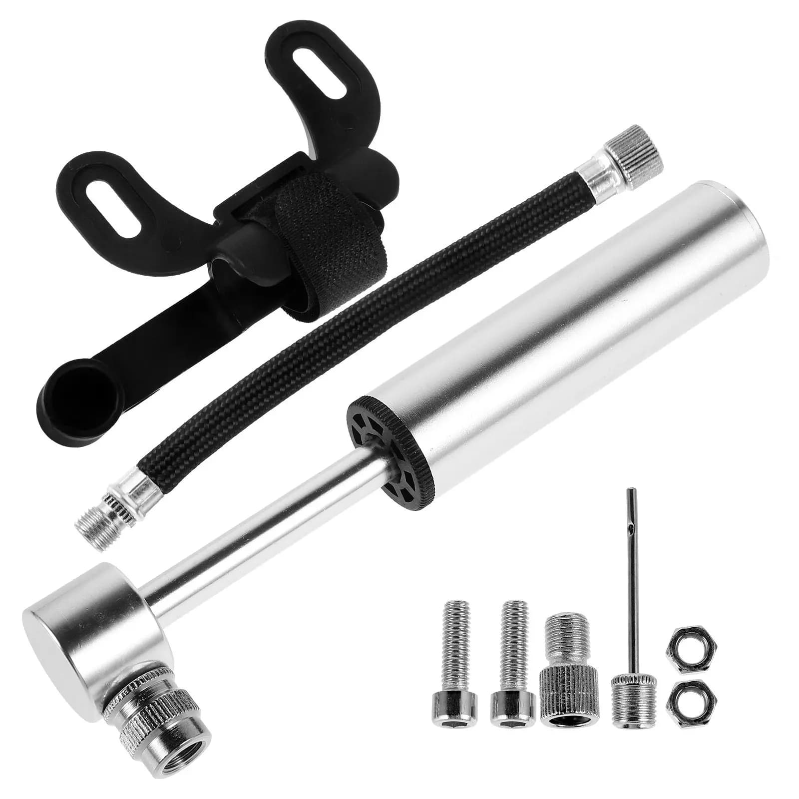 Set Pompa per Bicicletta Portatile, Mini Gonfiatore Leggero ad Alta Pressione per Pneumatici, Gonfiaggio Rapido, Piccola Pompa per Bici