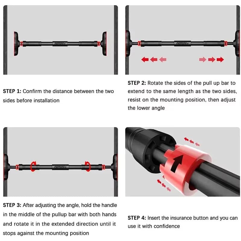 Adjustable Wall Traction Bar, Indoor Training Equipment