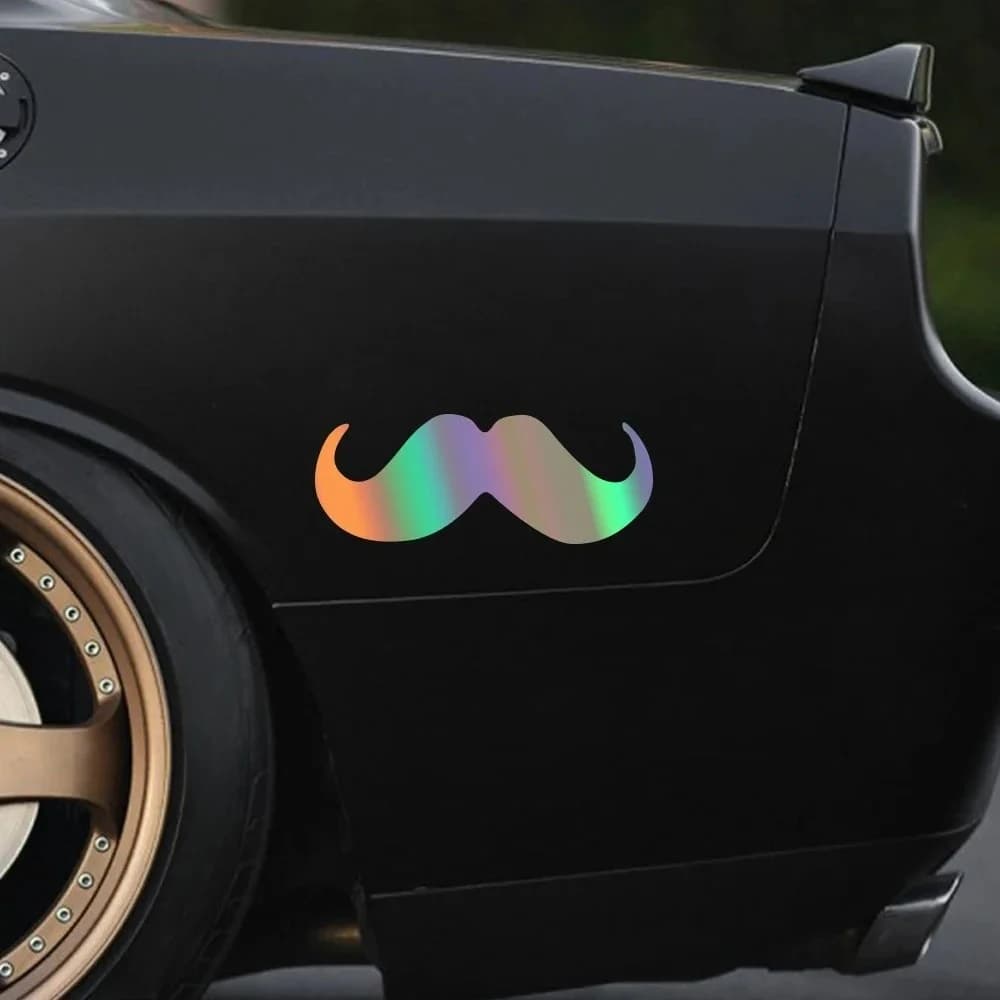 Adesivo Creativo per Auto con Grafica Baffo Britannico, Decalcomania in Vinile Impermeabile per Finestrini e Carrozzeria, Accessori Decorativi