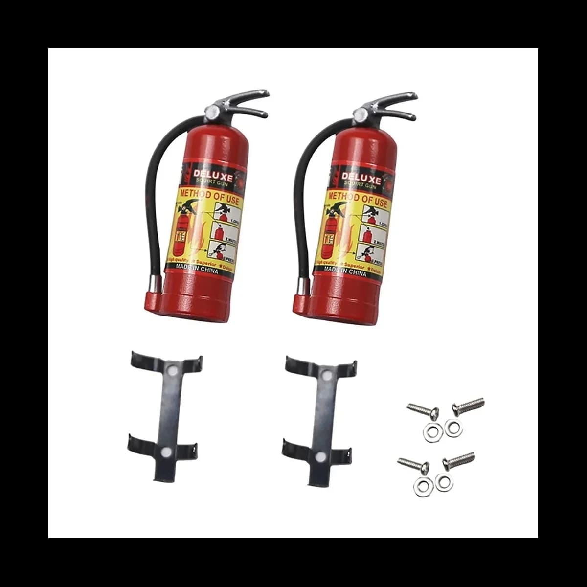 2 pezzi mini estintore di simulazione per 1/10 RC Crawler Car Axial SCX10 Traxxas TRX4 RC4WD D90 parti decorative, rosso