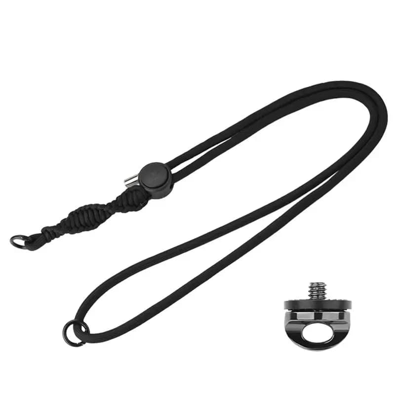 Corda di sicurezza anti-smarrimento A75Q con vite da 1/4 di pollice, laccetto regolabile per fotocamera, tracolla da collo per Pocket 3 X3 X4 Gopro A