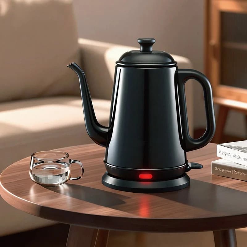 Bollitore Elettrico Mini da 1000ml, in Acciaio Inox 304, per Casa e Ufficio, Teiera con Spegnimento Automatico, Utensile da Cucina 1000W