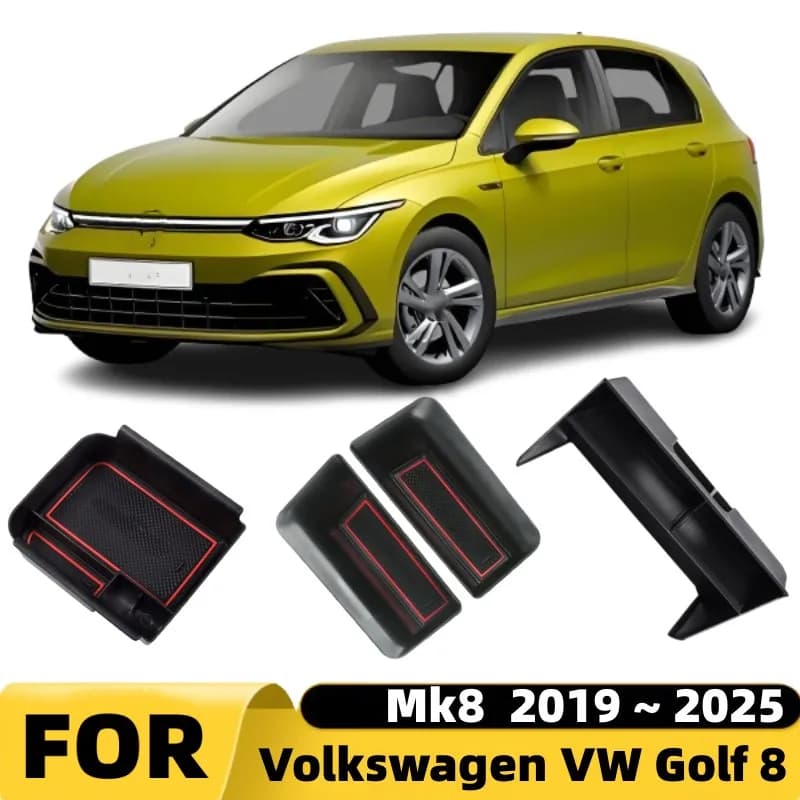 Per Volkswagen VW Golf 8 Mk8 2019~2025: Scatola portaoggetti per console auto, Scatola portaoggetti per bracciolo portiera auto, Scatola portaoggetti per spazio tra sedili auto, Accessori